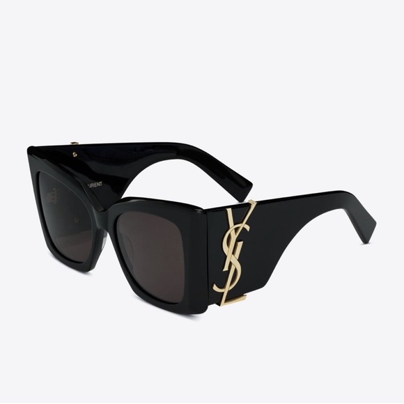 Yves Saint Laurent Black and Gold Sunglasses COPY - Picture 1 of 12